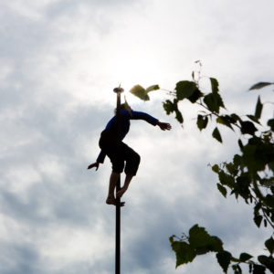 Sieste verticale en extérieur